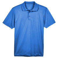 Harriton Men's Polyester Jersey Polo, True Royal, Front view