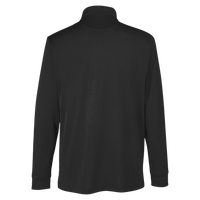 Harriton Men's Tall Advantage Long Sleeve Snag Protection Plus IL Polo, Black, Back view