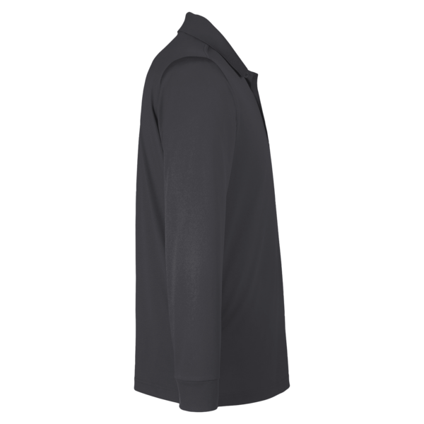 Harriton Men's Tall Advantage Long Sleeve Snag Protection Plus IL Polo, Dark Charcoal, Right Sleeve view
