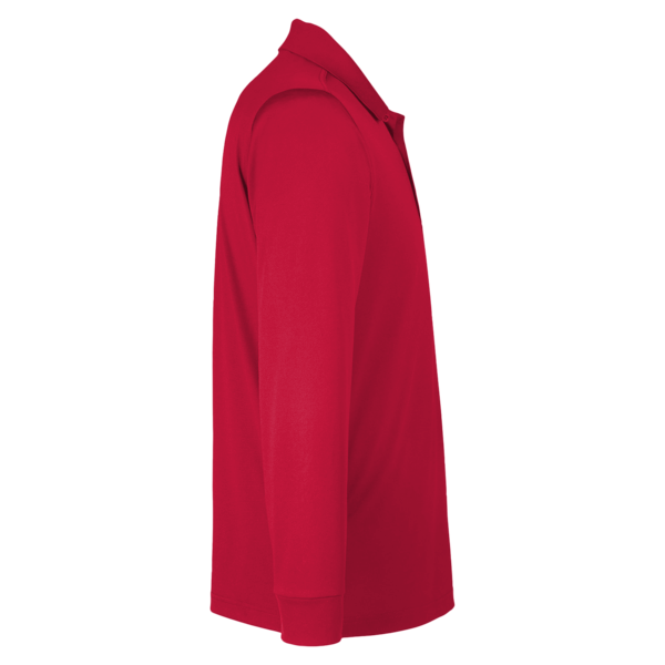 Harriton Men's Tall Advantage Long Sleeve Snag Protection Plus IL Polo, Red, Right Sleeve view