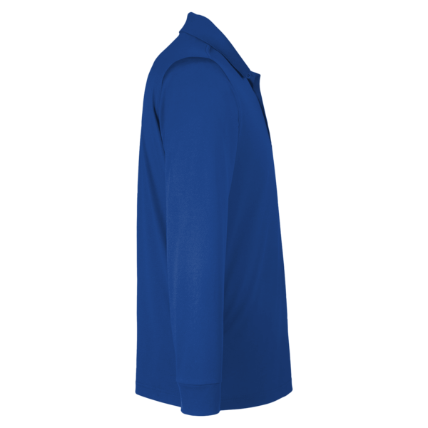 Harriton Men's Tall Advantage Long Sleeve Snag Protection Plus IL Polo, True Royal, Right Sleeve view