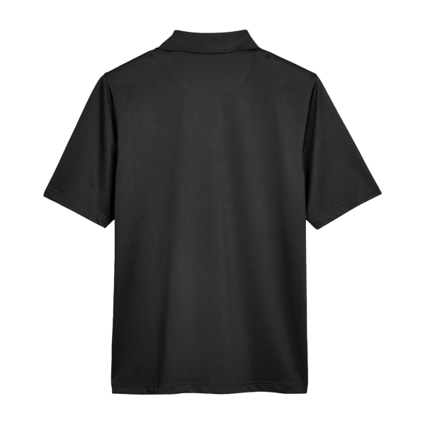 Harriton Men's Tall Advantage Snag Protection Plus IL Polo, Black, Back view