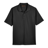 Harriton Men's Tall Advantage Snag Protection Plus IL Polo, Black, Front view