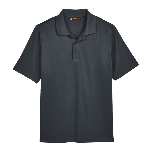 Harriton Men's Tall Advantage Snag Protection Plus IL Polo, Dark Charcoal, Front view