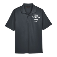 Harriton Men's Tall Advantage Snag Protection Plus IL Polo, Dark Charcoal, Front view, Mockup