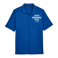 Harriton Men's Tall Advantage Snag Protection Plus IL Polo, True Royal, Front view, Mockup