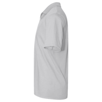 Harriton Men's Tall Cotton Pique Polo, Grey Heather, Left Sleeve view