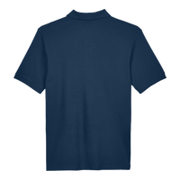 Harriton Men's Tall Cotton Pique Polo, Navy, Back view