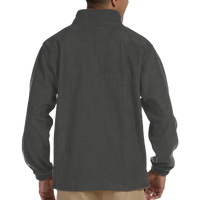 Harriton Men's Tall Full-Zip Fleece, Charcoal, Back view