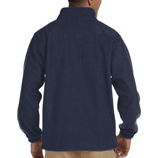 Harriton Men's Tall Full-Zip Fleece, Navy, Back view