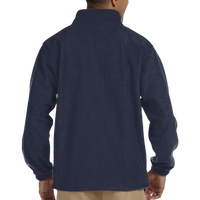Harriton Men's Tall Full-Zip Fleece, Navy, Back view