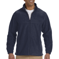Harriton Men's Tall Full-Zip Fleece, Navy, Front view