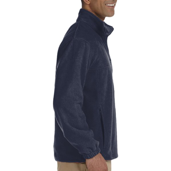 Harriton Men's Tall Full-Zip Fleece, Navy, Right Sleeve view