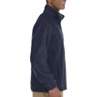 Harriton Men's Tall Full-Zip Fleece, Navy, Right Sleeve view