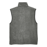 Harriton Unisex Fleece Full-Zip Vest, Charcoal, Back view