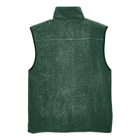 Harriton Unisex Fleece Full-Zip Vest, Hunter, Back view
