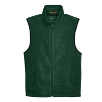 Harriton Unisex Fleece Full-Zip Vest, Hunter, Front view