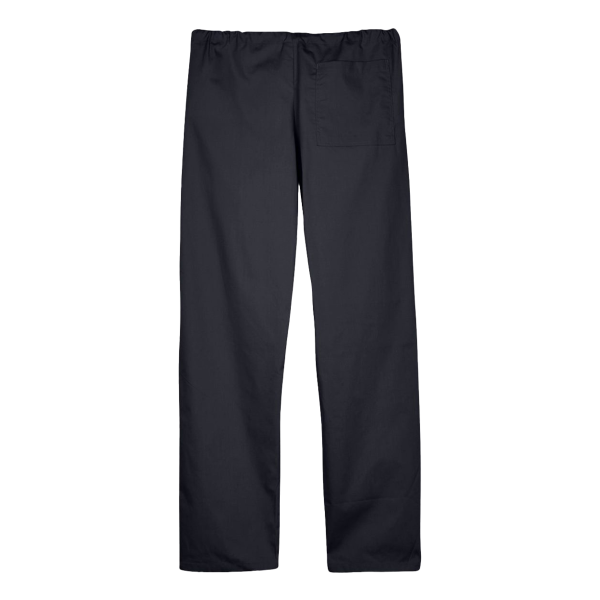 Harriton Unisex Restore Scrub Pants, Black, Back view
