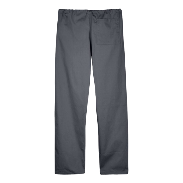 Harriton Unisex Restore Scrub Pants, Dark Charcoal, Back view