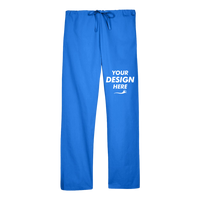 Harriton Unisex Restore Scrub Pants, True Royal, Front view, Mockup
