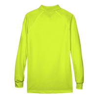 Harriton Women's Advantage Long Sleeve Tactical Polo, Safety Yellow, Back view