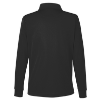 Harriton Women's Advantage Snag Protection Plus IL Long Sleeve Polo, Black, Back view