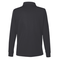 Harriton Women's Advantage Snag Protection Plus IL Long Sleeve Polo, Dark Charcoal, Back view
