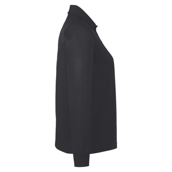Harriton Women's Advantage Snag Protection Plus IL Long Sleeve Polo, Dark Charcoal, Right Sleeve view
