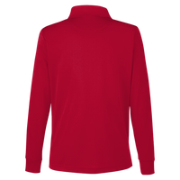 Harriton Women's Advantage Snag Protection Plus IL Long Sleeve Polo, Red, Back view