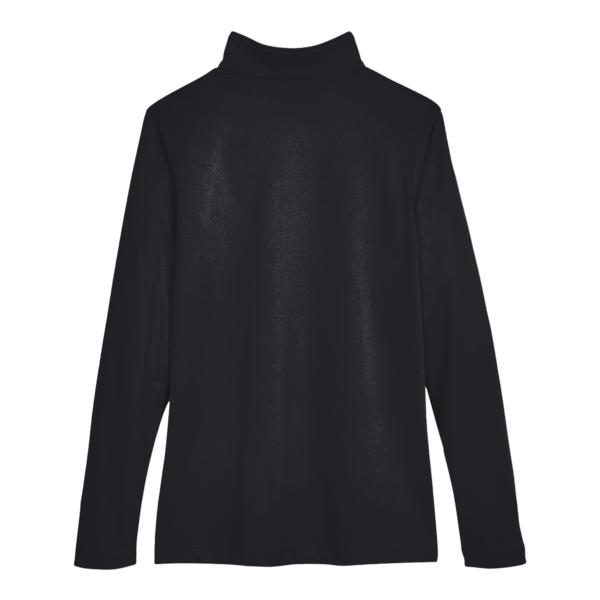 Harriton Women's Advantage Snag Protection Plus Quarter-Zip Pullover, Black, Back view
