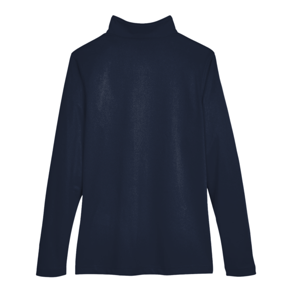 Harriton Women's Advantage Snag Protection Plus Quarter-Zip Pullover, Dark Navy, Back view