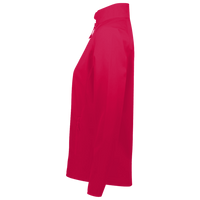 Harriton Women's Advantage Snag Protection Plus Quarter-Zip Pullover, Red, Left Sleeve view