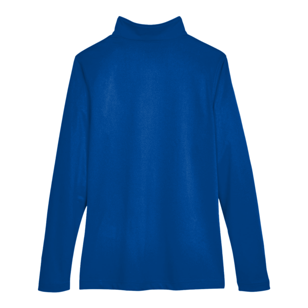 Harriton Women's Advantage Snag Protection Plus Quarter-Zip Pullover, True Royal, Back view