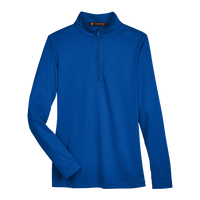 Harriton Women's Advantage Snag Protection Plus Quarter-Zip Pullover, True Royal, Front view