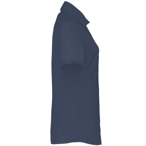 Harriton Women's Barbados Textured Camp Shirt, Navy, Right Sleeve view