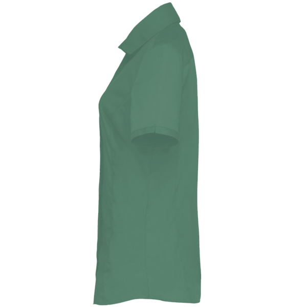 Harriton Women's Barbados Textured Camp Shirt, Palm Green, Left Sleeve view