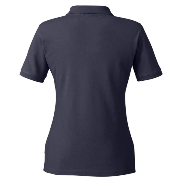 Harriton Women's Cotton Polo, Navy, Back view