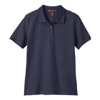 Harriton Women's Cotton Polo, Navy, Front view