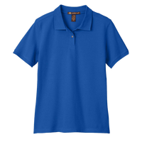 Harriton Women's Cotton Polo, True Royal, Front view
