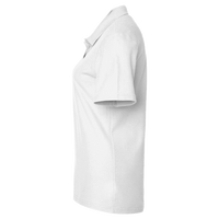 Harriton Women's Cotton Polo, White, Left Sleeve view