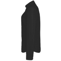 Harriton Women's Denim Shirt, Washed Black, Left Sleeve view