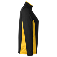 Harriton Women's Flash Snag Protection Plus IL Colorblock Quarter-Zip Pullover, Black / Sunray Yellow, Right Sleeve view