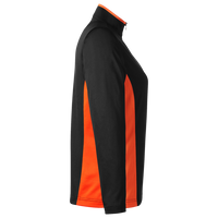 Harriton Women's Flash Snag Protection Plus IL Colorblock Quarter-Zip Pullover, Black / Team Orange, Right Sleeve view