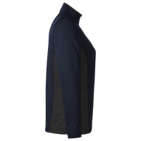 Harriton Women's Flash Snag Protection Plus IL Colorblock Quarter-Zip Pullover, Dark Navy / Dark Charcoal, Right Sleeve view