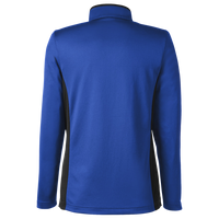 Harriton Women's Flash Snag Protection Plus IL Colorblock Quarter-Zip Pullover, True Royal / Black, Back view