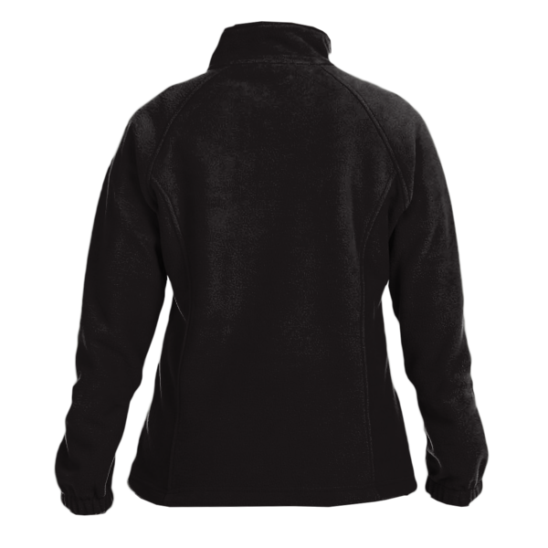 Harriton Women's Full-Zip Fleece, Black, Back view