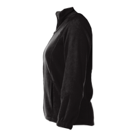 Harriton Women's Full-Zip Fleece, Black, Left Sleeve view