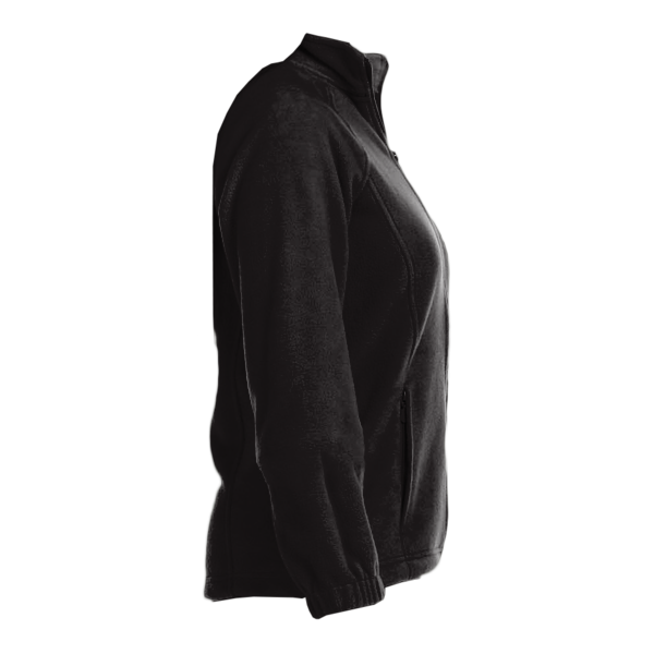 Harriton Women's Full-Zip Fleece, Black, Right Sleeve view
