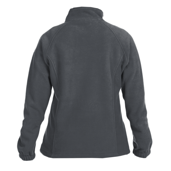 Harriton Women's Full-Zip Fleece, Charcoal, Back view