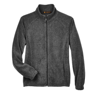 Harriton Women's Full-Zip Fleece, Charcoal, Front view